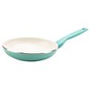 The Cookware Co GreenPan Rio Ceramic Coated Aluminum Fry Pan 7 in. Turquoise CC002478-001